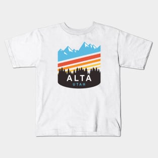 Alta Utah Ski and Snow Kids T-Shirt